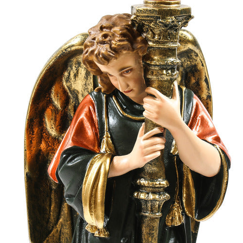 Large Winged Guardian Angels with Candleholder Outdoor Statue (27-Inch)