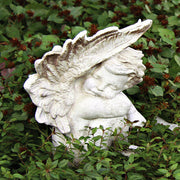 Cute Cherub Garden Statue (11 - Inch) Side View