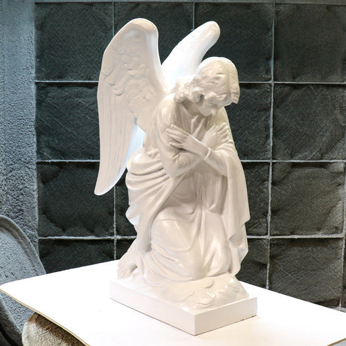 Bowing Church Angel Outdoor Statue (28 - Inch) Different Angle