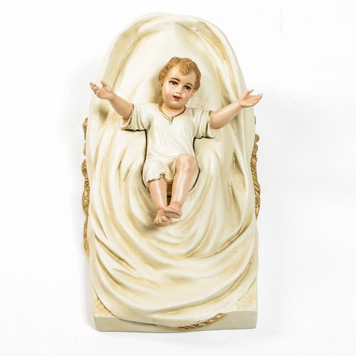 Baby Jesus in Manger Statue (9 - Inch)