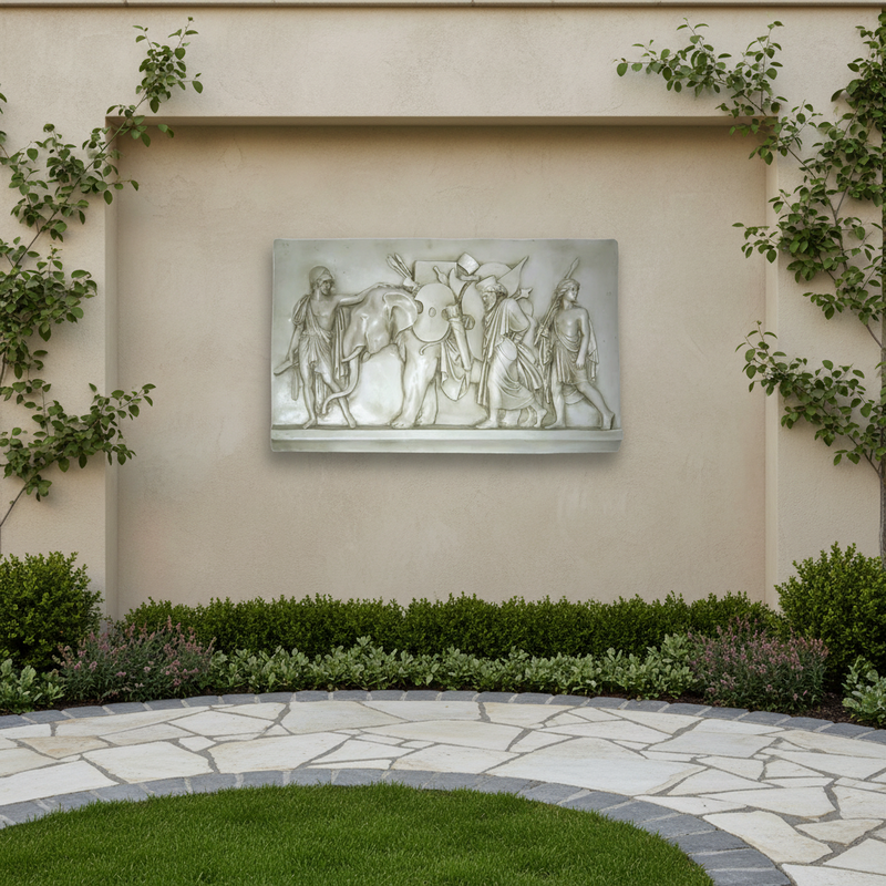 Triumphal Entry Into Babylon Garden Statue (24 - Inch) Side Angle