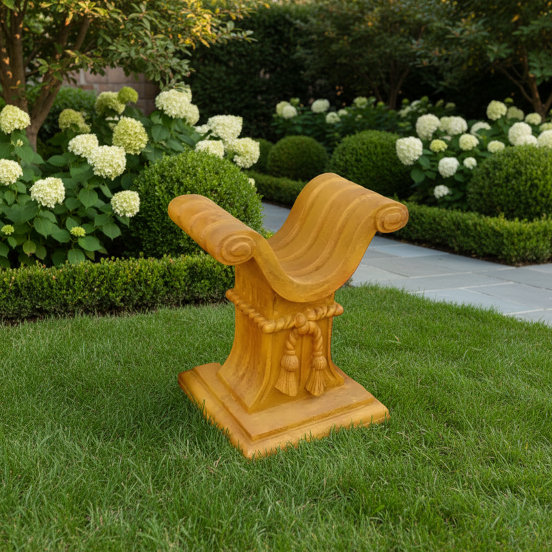 Roman Table Base Outdoor Statue (29 - Inch) Side Angle