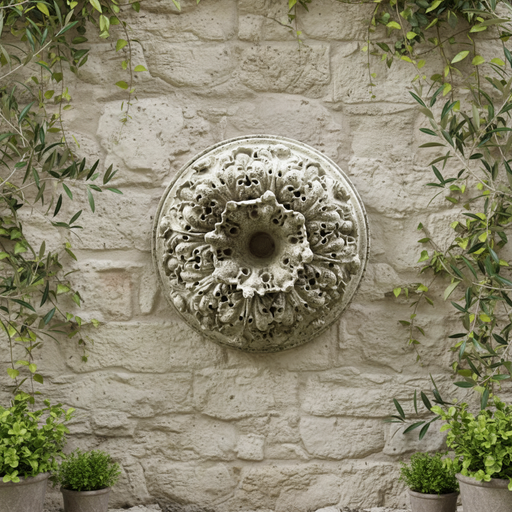 Bitner Estate Medallion Outdoor Plaque (18.0 - Inch) Side Angle