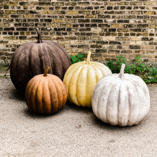 Pumpkin Garden Statue (37 - Inch) Side View