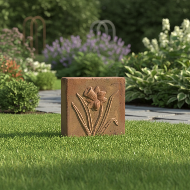 Daffodil Outdoor Statue (12 - Inch) Side Angle