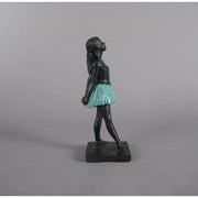 Ballet dancer figurine in classical pose with an ornate, old world European style and Renaissance-inspired detailing. Other Angle