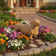 Dachshund Dog Garden Statue (12 - Inch) Side Angle