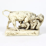 Bear and Bull Garden Statue (9 - Inch) Side View