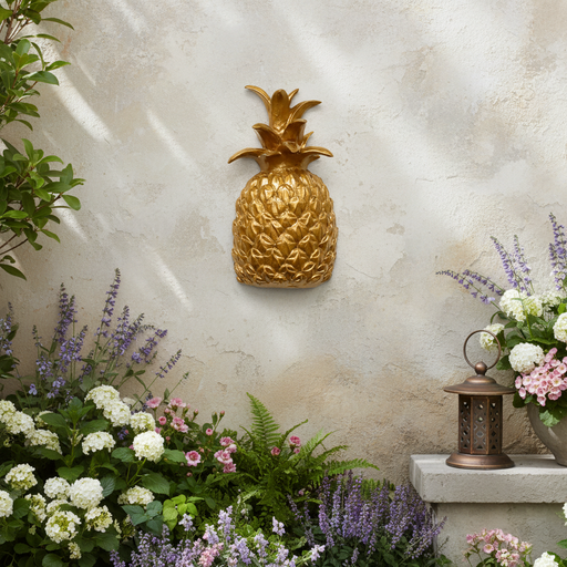 Decorative Wall Pineapple (8.0 - Inch) Side Angle