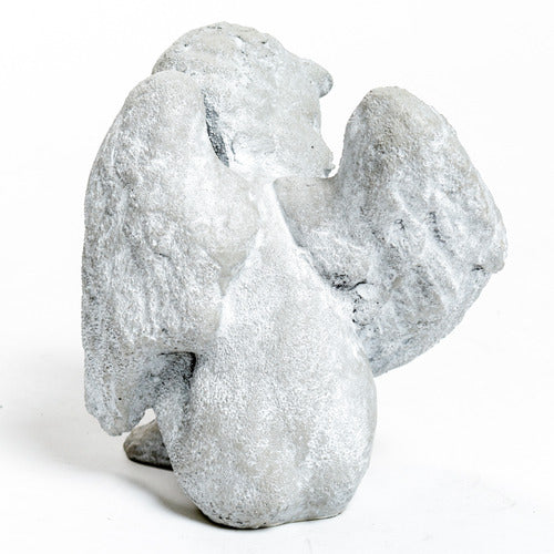 Cherub with Large Wings Outdoor Statue (10-Inch)