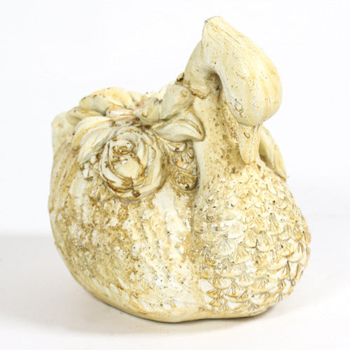 Swan Garden Statue (8 - Inch) Side View
