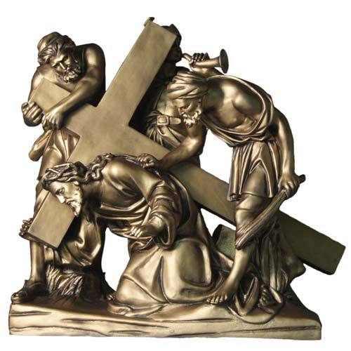 Jesus Falls The 1st Time Station 3 Outdoor/Indoor Statue