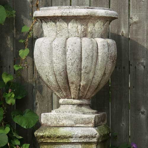 Carved Stadium Urn 20  H Outdoor/Indoor Statue