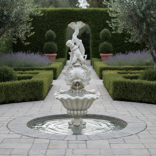 Lifesize Mythological Greek Poseidon Fountain (64 - Inch) Side Angle