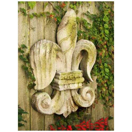 Fleur De Lis Of Old  23 H Outdoor/Indoor Statue