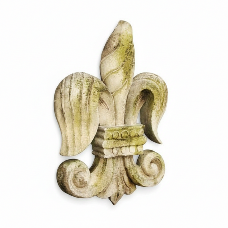 Fleur De Lis Of Old  23 H Outdoor/Indoor Statue