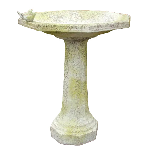 Eight Sided Birdbath W Birds Statue (Eight - Sided)
