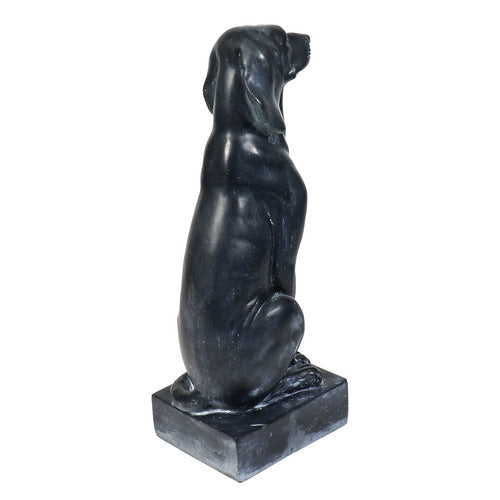 Watchful Dog Garden Statue (29 - Inch) Side View