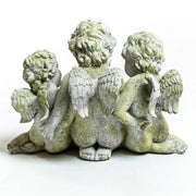 Three Cherub Birdfeeder Statue (13 - Inch) Other Angle