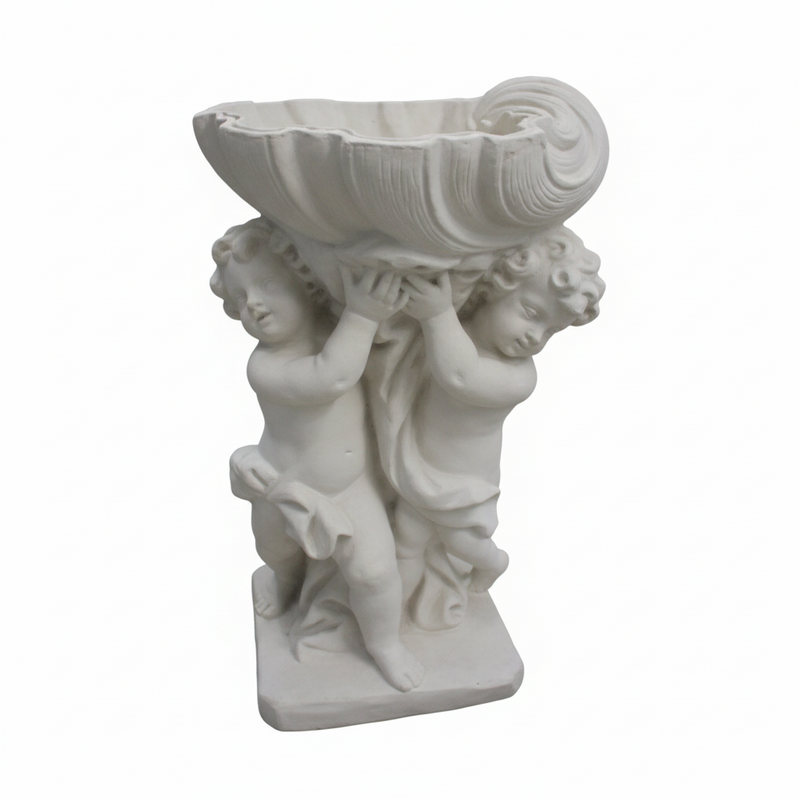 Twin Cherubs W/ Shell  36 Outdoor/Indoor Statue