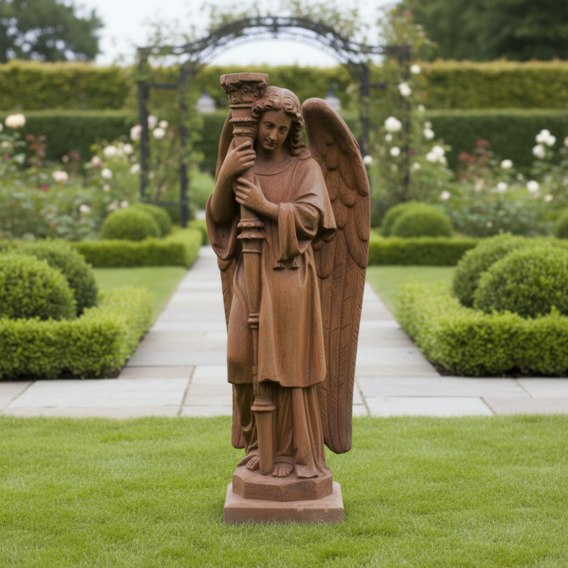 Majestic Angel Guard Right Statue (Right) Side Angle
