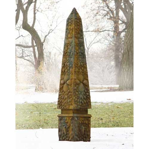 Venetian Obelisk Outdoor Statue (72 - Inch) Side View