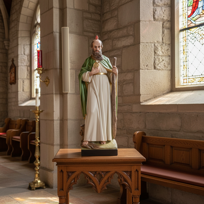 Saint Jude Religious Statue (38 - Inch) Side Angle