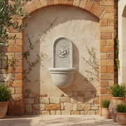 Starburst Garden Wall Fountain (28 - Inch) Side Angle