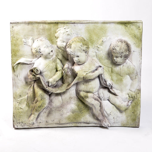 Four Singing Cherubs Plaque Outdoor/Indoor Statue