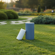 Fluted Shaft Outdoor Statue (9 - Inch) Side Angle