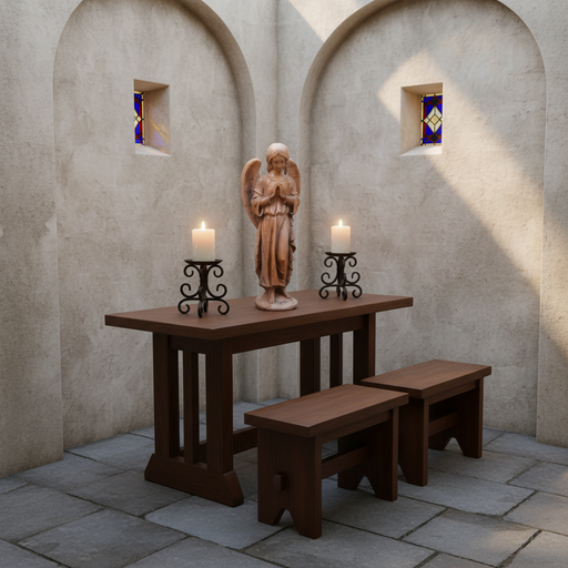 Prayer Angel Outdoor Statue (24 - Inch) Side Angle