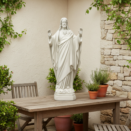 Jesus Christ Blessing Statue (26 - Inch) Side Angle