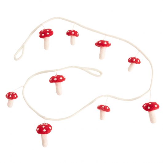 Nita Mushroom Garland By Accent Decor | Garland & Wreath | Modishstore - 2