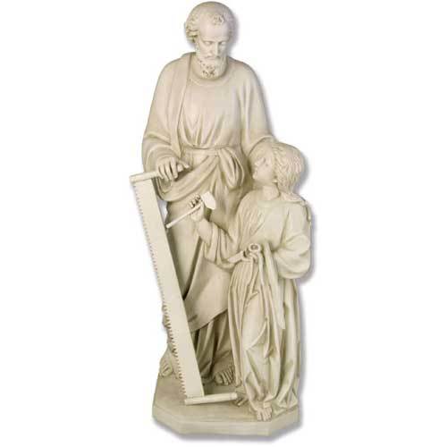 Saint Joseph & Child Outdoor Religious Statue 55" H Garden Decor