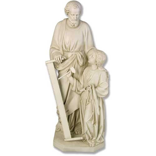 4.5 Ft Joseph & Child with Tools 55 Outdoor Statue