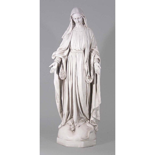 Virgin Mary Hands Out Outdoor Statue 56"H
