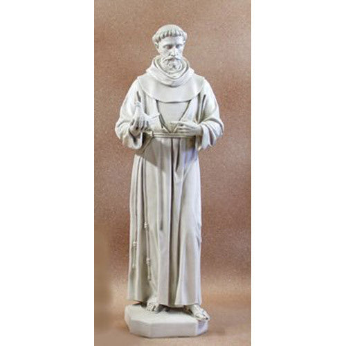 Life Size Saint Francis with Dove 6 Ft H Outdoor Statue Garden Decor