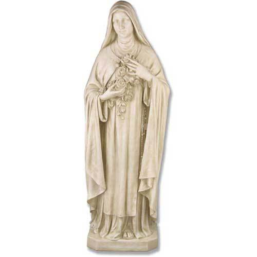 Saint Therese with Roses Outdoor Religious Statue 5 Ft Garden Decor Multi Color Options