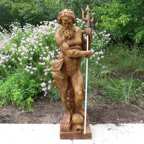 Neptune Mythical God Large Garden Statue 6 Ft - Bella Outdoors USA
