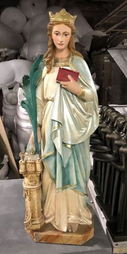 3.3 Ft High Realistic St. Barbara Religious Saint Statue