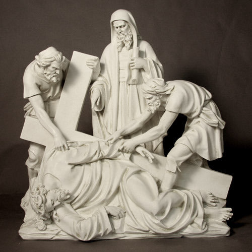 Jesus Falls The Third Time Station 9 Stations of the Cross Statue Via Crucis