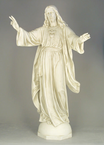 4 Ft High Blessing Jesus Sacred Heart 48" Religious Outdoor Statue