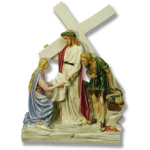 Jesus Meets Veronica Station # 6 Stations of the Cross Statue Via Crucis