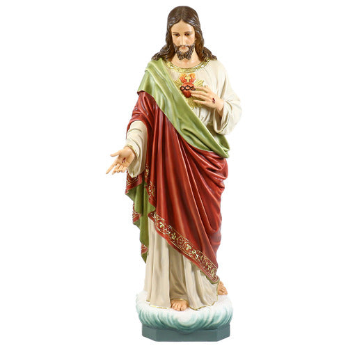 5 Ft High Jesus Christ Sacred Heart Religious Statue Custom