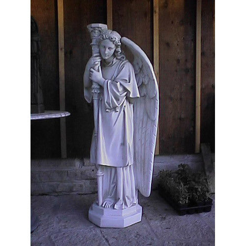 Majestic Guardian Angel-Right Outdoor Statue 52" H