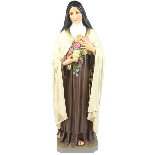 5 Ft High Realistic Saint Therese with Roses Religious Statue