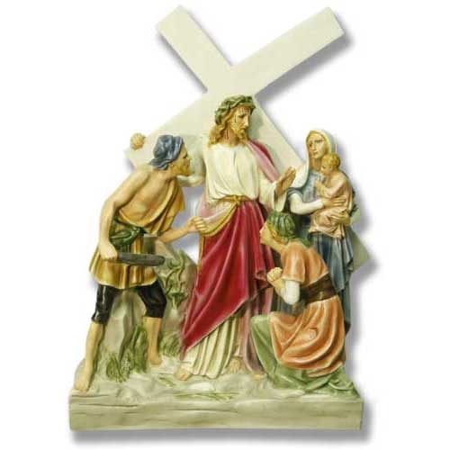 Jesus Meets Women/Jerusalem Station # 8 Stations of the Cross Statue Via Crucis