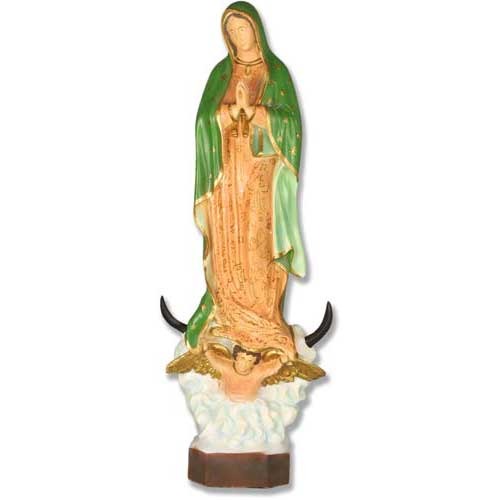 Realistic Painted Our Lady Of Guadalupe 32" Religious Statue