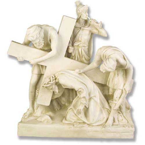Jesus Falls The 1St Time Station # 3 Stations of the Cross Statue Via Crucis
