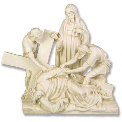 Jesus Falls The 3Rd Time Station # 9 Stations of the Cross Statue Via Crucis